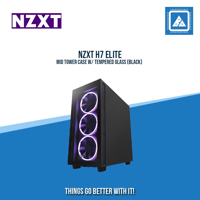 NZXT H7 ELITE MID TOWER CASE W/ TEMPERED GLASS (BLACK) NZXT H7 ELITE MID TOWER CASE W/ TEMPERED GLASS (BLACK)
